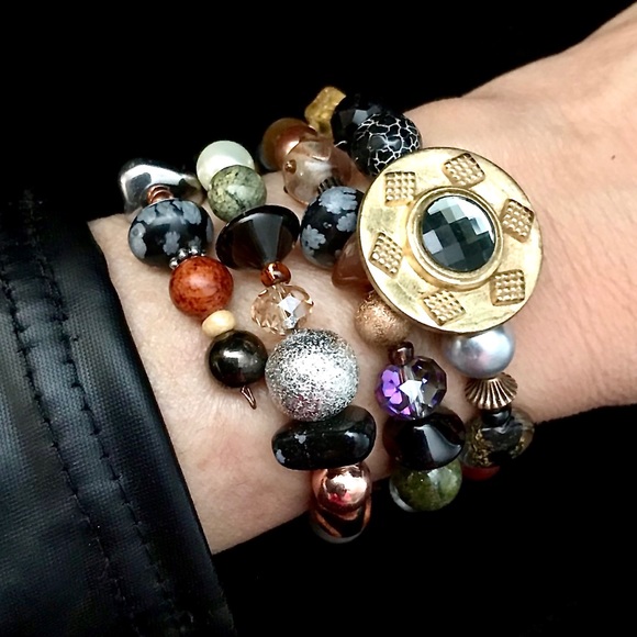 Hand Crafted Jewelry - Handmade Bracelet with Vintage and Modern Elements (NB72-3H) New Without Tags